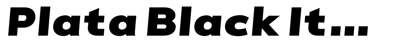 Plata Black Italic